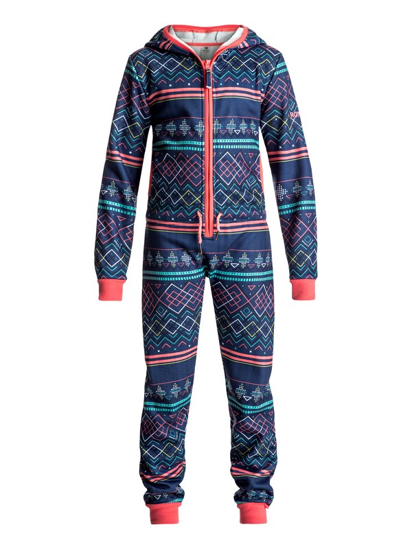roxy, Girls 7-14 Cozy Up Hooded One Piece, SODALITE BLUE_ASTA FAIRISLE (byb9) 0 Girls 7-14 Cozy Up Hooded One Piece ERGFT03212 Roxy