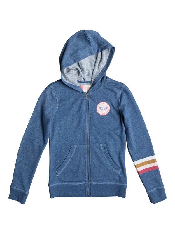 roxy, Naked Eye - Sudadera con capucha y cremallera para Chicas 8-16, CHINA BLUE HEATHER (bndh) 0 Naked Eye - Sudadera con capucha y cremallera para Chicas 8-16 ERGFT03219 Roxy