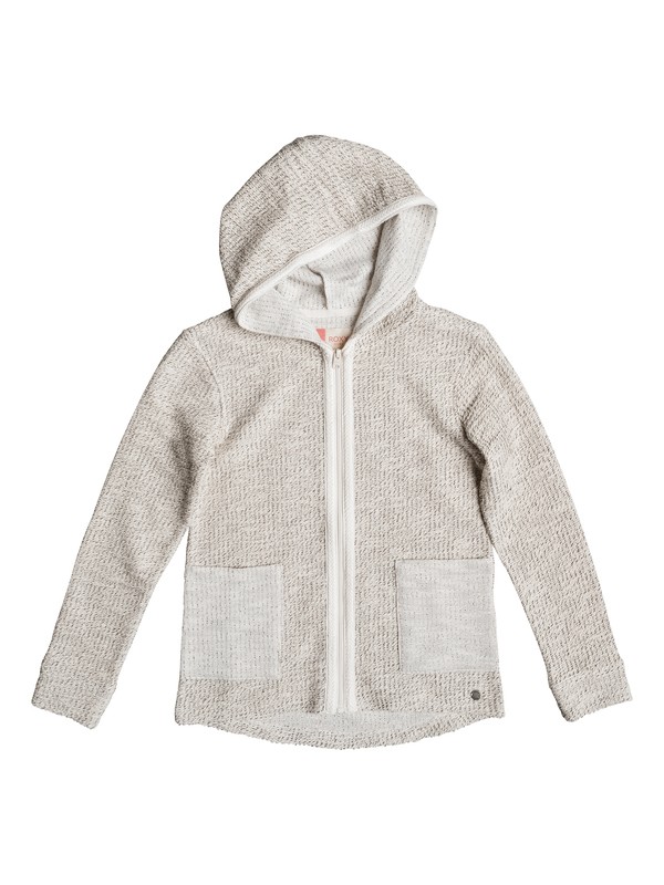 roxy, Cool White - Sudadera con capucha y cremallera para Chicas 8-16, METRO HEATHER (tenh) 0 Cool White - Sudadera con capucha y cremallera para Chicas 8-16 Beige ERGFT03223 Roxy