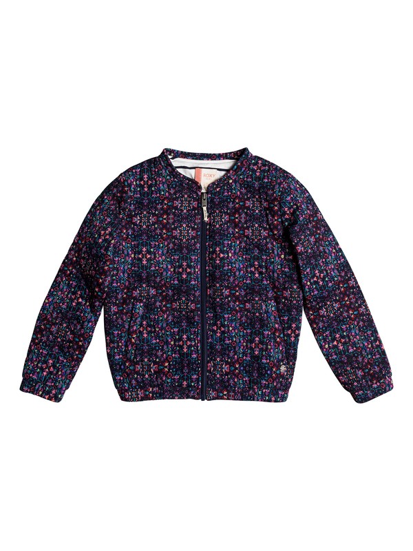 roxy, Girls 7-14 The Only Sound Bomber Jacket, TURKISH SEA PEROU DITSY (bqs6) 0 Girls 7-14 The Only Sound Bomber Jacket ERGFT03236 Roxy