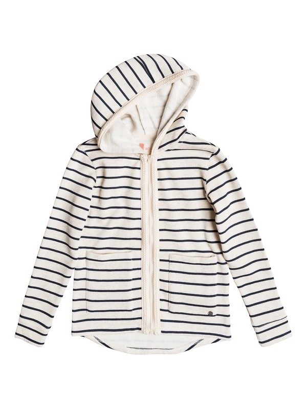 roxy, Girl's 7-14 Full Of Love Stripe Zip-Up Hoodie, METRO HEATHER HEAVEN STRIPE (ten3) 0 Girl's 7-14 Full Of Love Stripe Zip-Up Hoodie ERGFT03240 Roxy