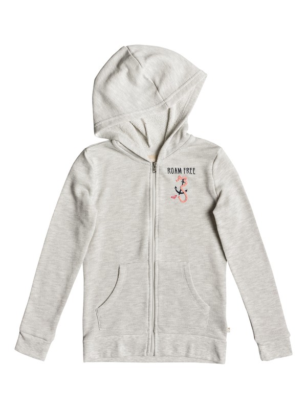 roxy, Lots Of Joy Roam Free - Sudadera con Capucha y Cremallera para Chicas 8-16, METRO HEATHER (tenh) 0 Lots Of Joy Roam Free - Sudadera con Capucha y Cremallera para Chicas 8-16 ERGFT03260 Roxy