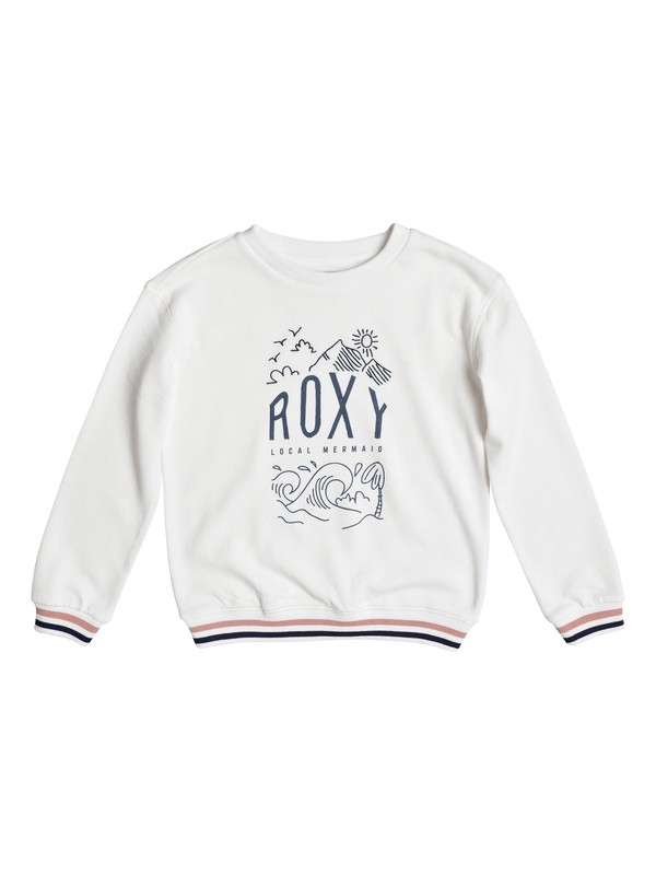 roxy, Shine All Day Night Surf - Sweat, MARSHMALLOW (wbt0) 0 Shine All Day Night Surf - Sweat Blanc ERGFT03262 Roxy