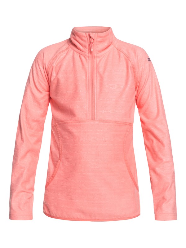 roxy, Cascade - Polaire demi-zip technique pour Fille 8-16 ans, SHELL PINK_INDIE STRIPES EMBOS (mhg2) 0 Cascade - Polaire demi-zip technique pour Fille 8-16 ans Rose ERGFT03269 Roxy