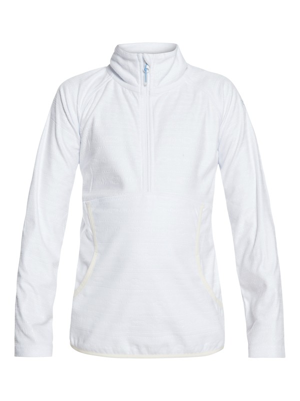 roxy, Cascade - Polaire demi-zip technique pour Fille 8-16 ans, BRIGHT WHITE_INDIE STRIPES EMB (wbb5) 0 Cascade - Polaire demi-zip technique pour Fille 8-16 ans Blanc ERGFT03269 Roxy