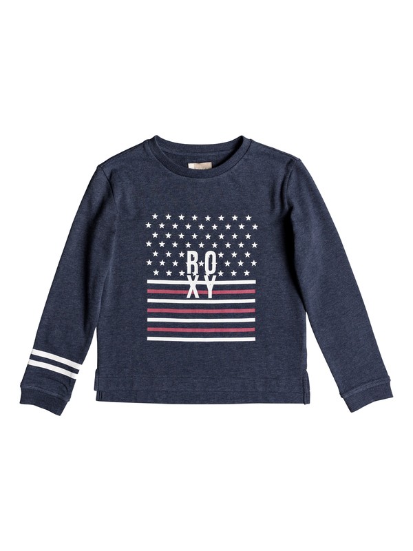 roxy, Girls 7-14 Thousand More Pullover Sweatshirt, DRESS BLUES (btk0) 0 Girls 7-14 Thousand More Pullover Sweatshirt Blue ERGFT03275 Roxy