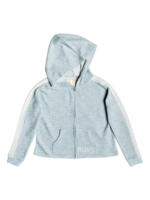 roxy, Girl's 7-14 Listen Closely A Zip-Up Hoodie, STORM BLUE HEATHERED (bmgh) 0 Girl's 7-14 Listen Closely A Zip-Up Hoodie Blue ERGFT03278 Roxy