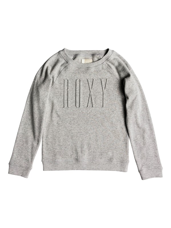 roxy, Girls 7-14 Wind Blew Sweatshirt, HERITAGE HEATHER (sgrh) 0 Girls 7-14 Wind Blew Sweatshirt Grey ERGFT03283 Roxy