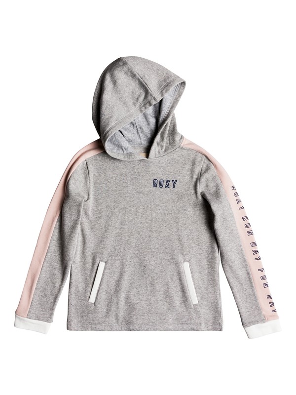 roxy, Just Smile - Sudadera con capucha para Chicas 8-16, HERITAGE HEATHER (sgrh) 0 Just Smile - Sudadera con capucha para Chicas 8-16 Gris ERGFT03296 Roxy