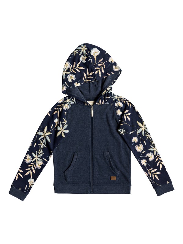 roxy, Watch The Sea Zip - Sudadera con capucha y cremallera para Chicas 8-16, DRESS BLUES (btk0) 0 Watch The Sea Zip - Sudadera con capucha y cremallera para Chicas 8-16 Azul ERGFT03300 Roxy