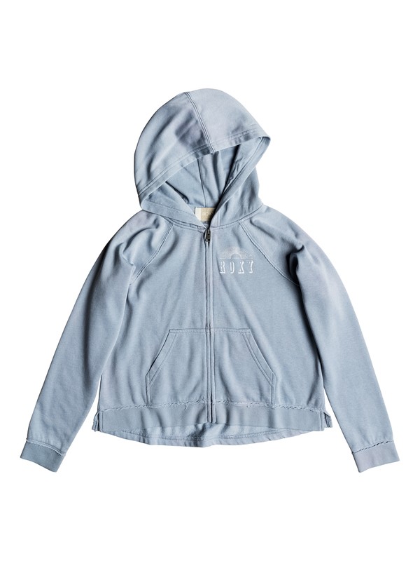 roxy, Niñas 7-14 Sudadera con Capucha y Cremallera Circle Spirit Pretty Smile, ASHLEY BLUE (bhl0) 0 Niñas 7-14 Sudadera con Capucha y Cremallera Circle Spirit Pretty Smile Azul ERGFT03304 Roxy