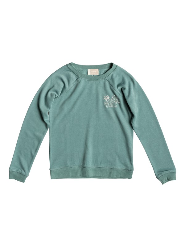 roxy, Girls 7-14 Fingers Crossed Little Story Sweatshirt, TRELLIS (bkw0) 0 Girls 7-14 Fingers Crossed Little Story Sweatshirt Blue ERGFT03305 Roxy