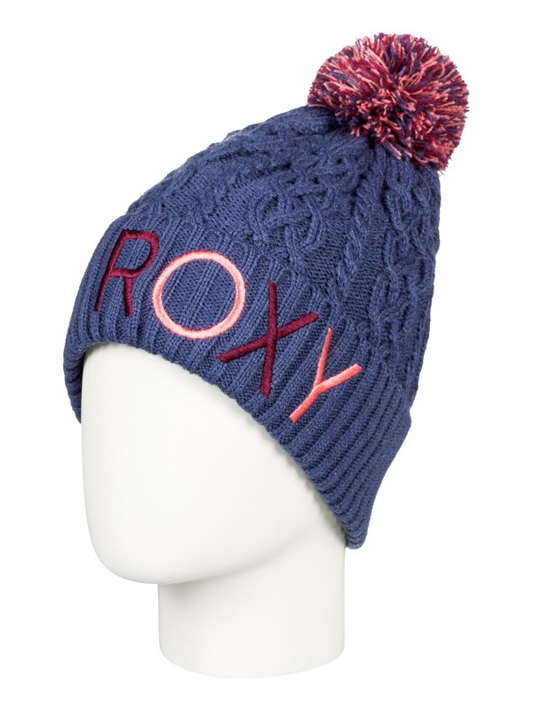 roxy, Girls 7-14 Baylee Pom-Pom Beanie, CROWN BLUE (bqy0) 0 Girls 7-14 Baylee Pom-Pom Beanie Blue ERGHA03107 Roxy