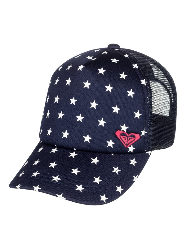 roxy, Girls 7-14 Just Ok Trucker Hat, DRESS BLUE 4TH OF JULY STARS (btk8) 0 Girls 7-14 Just Ok Trucker Hat Blue ERGHA03113 Roxy