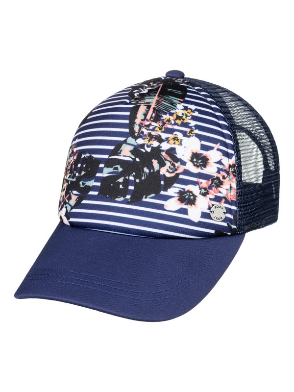 roxy, Girls 7-14 Reggae Town Trucker Hat, MEDIEVAL BLUE BOARDWALK (bte6) 0 Girls 7-14 Reggae Town Trucker Hat Blue ERGHA03116 Roxy