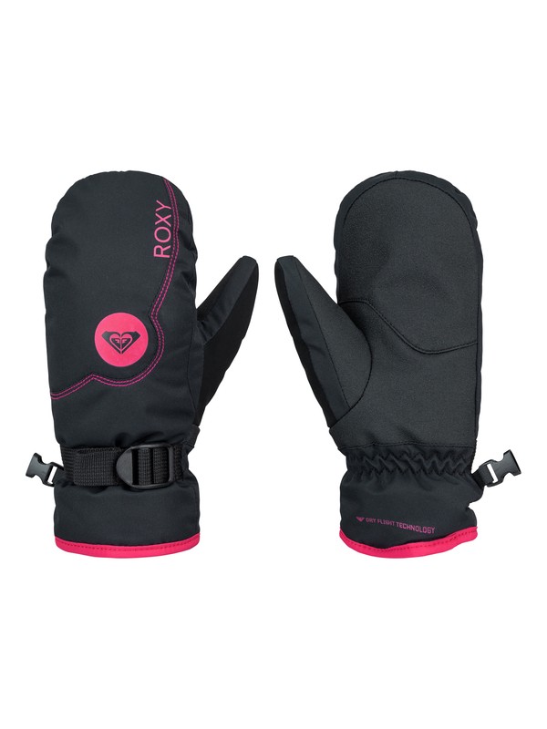 roxy, Girl's 7-14 Jetty Solid Snowboard Mittens, ANTHRACITE (kvj0) 0 Girl's 7-14 Jetty Solid Snowboard Mittens ERGHN03002 Roxy