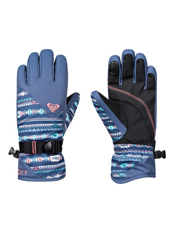roxy, Girls 7-14 ROXY Jetty Ski/Snowboard Gloves, CROWN BLUE_INDIE STRIPES (bqy4) 0 Girls 7-14 ROXY Jetty Ski/Snowboard Gloves Blue ERGHN03014 Roxy