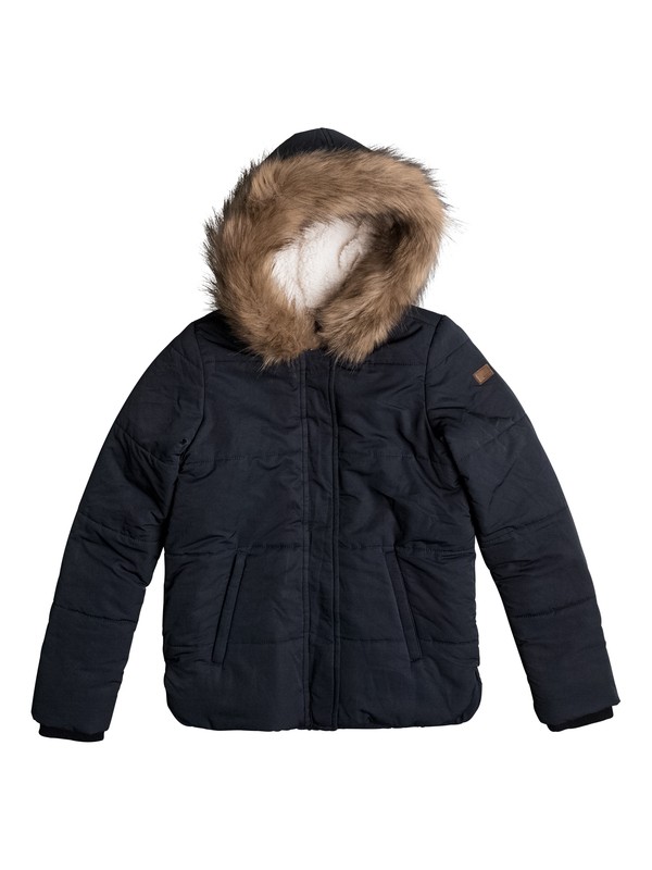 roxy, Evergreen Tree - Hooded Puffer Jacket, ANTHRACITE (kvj0) 0 Evergreen Tree - Hooded Puffer Jacket ERGJK03042 Roxy