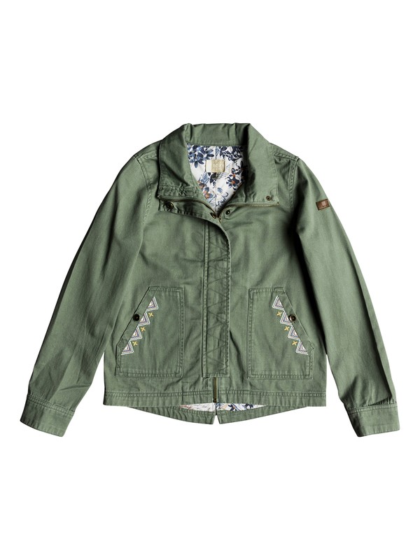 roxy, Falling Stars - Chaqueta Militar, OLIVE (glw0) 0 Falling Stars - Chaqueta Militar Verde ERGJK03048 Roxy