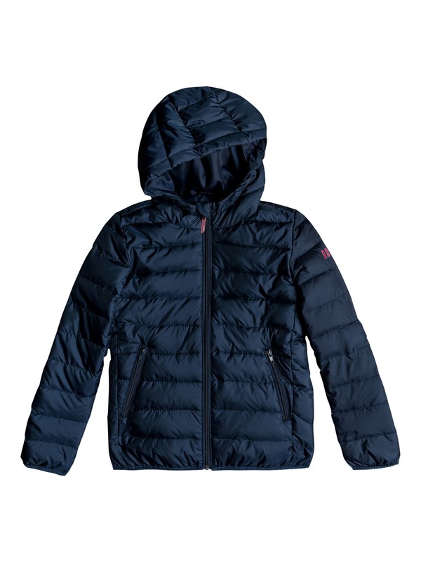 roxy, Feeling Better - Veste matelassée à capuche pour Fille 8-16 ans, DRESS BLUES (btk0) 0 Feeling Better - Veste matelassée à capuche pour Fille 8-16 ans Bleu ERGJK03055 Roxy