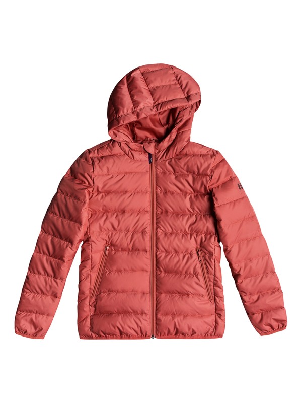 roxy, Feeling Better - Veste matelassée à capuche pour Fille 8-16 ans, MINERAL RED (mmz0) 0 Feeling Better - Veste matelassée à capuche pour Fille 8-16 ans Rose ERGJK03055 Roxy