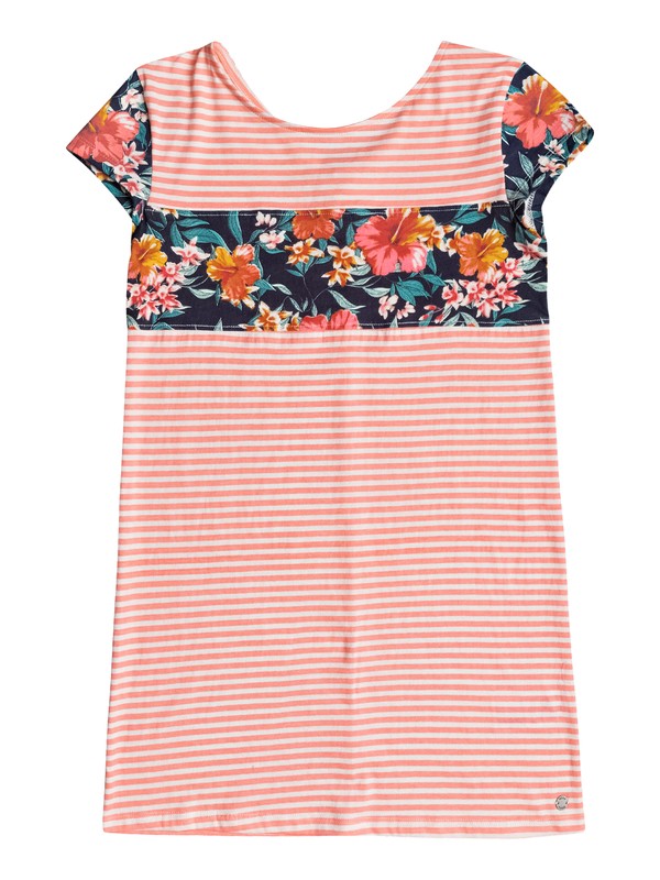GOLDEN LIDS STRIPE ERGKD03049 0 Girls 7-14 Golden Lids Stripe Short Sleeve Dress ERGKD03049 Roxy