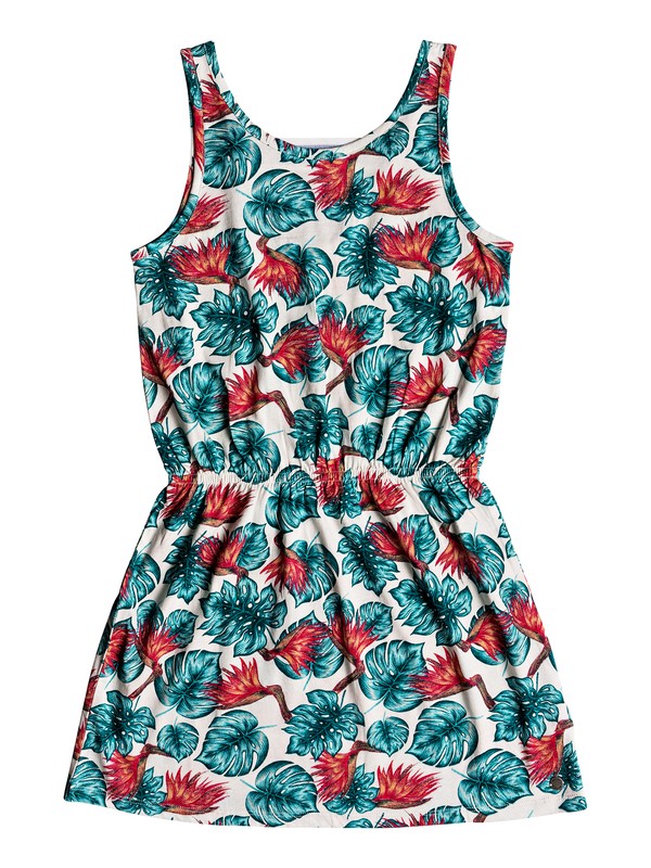 roxy, Fearless Friends - Robe à bretelles pour Fille 8-16 ans, MARSHMALLOW ABYSSAL TROPICAL (xwgr) 0 Fearless Friends - Robe à bretelles pour Fille 8-16 ans Blanc ERGKD03052 Roxy