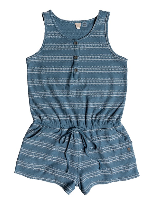 roxy, Girls 7-14 Summer Awakening Romper, STORM BLUE (bmg0) 0 Girls 7-14 Summer Awakening Romper Blue ERGKD03060 Roxy