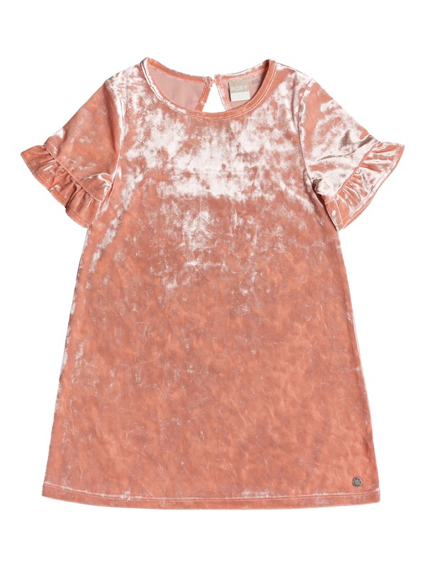 roxy, Girl's 7-14 Enjoy The Silence Short Sleeve Velvet Dress, LOBSTER BISQUE (mhh0) 0 Girl's 7-14 Enjoy The Silence Short Sleeve Velvet Dress Pink ERGKD03078 Roxy
