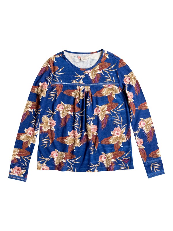 roxy, June Hymn - Longsleeve, CASTAWAY FLORAL KIDS BLUE PRIN (bsq6) 0 June Hymn - Longsleeve Blau ERGKT03031 Roxy