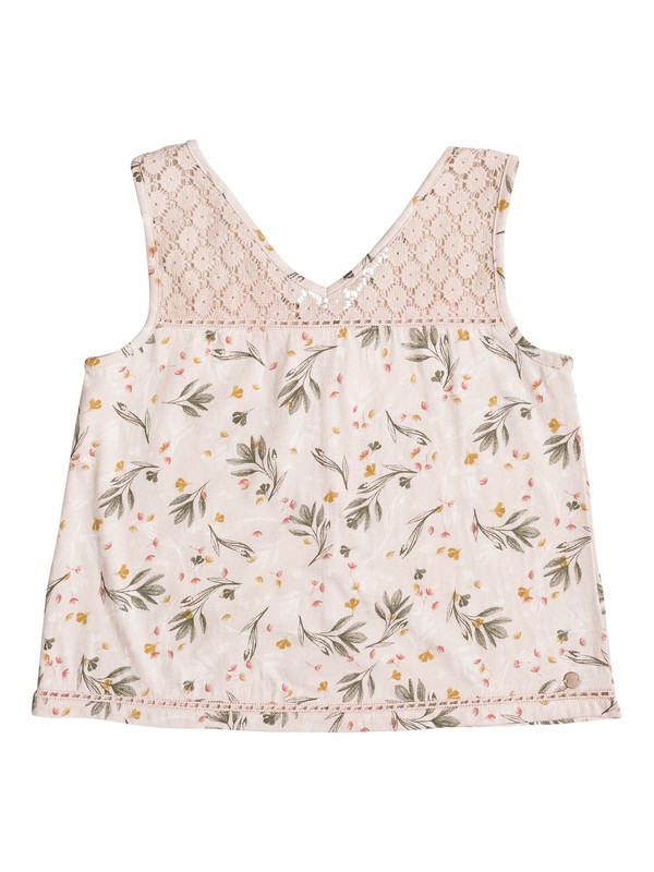 roxy, Girl's 7-14 Marvelous Invention Sleeveless Top, PALE DOGWOOD BOTANIC GARDEN (nds6) 0 Girl's 7-14 Marvelous Invention Sleeveless Top ERGKT03061 Roxy