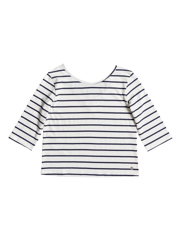roxy, Girl's 7-14 Fields Of Heaven Stripes 3/4 Sleeve Top, MARSHMALLOW HEAVEN STRIPE (wbt8) 0 Girl's 7-14 Fields Of Heaven Stripes 3/4 Sleeve Top White ERGKT03071 Roxy