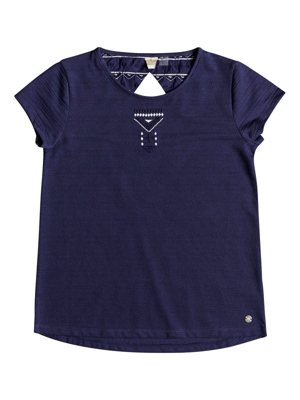 roxy, Waste No Time - Top de Manga Cap más Corta para Chicas 8-16, DEEP COBALT (bre0) 0 Waste No Time - Top de Manga Cap más Corta para Chicas 8-16 Azul ERGKT03074 Roxy