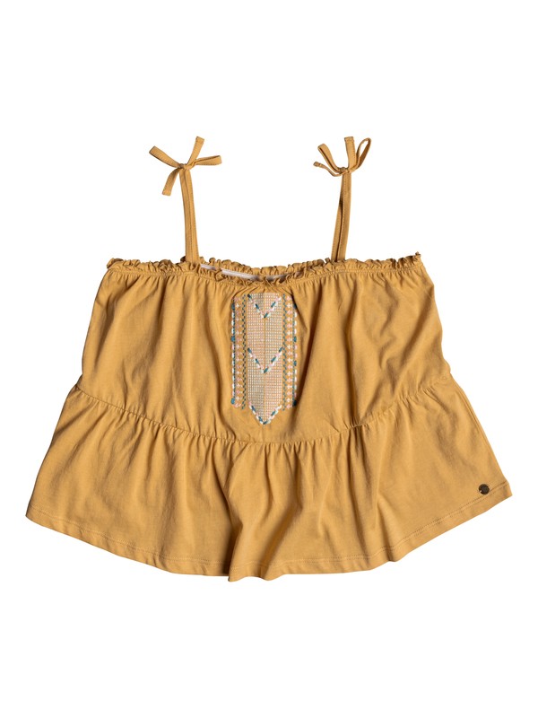 roxy, Girl's 7-14 Sweet Summer Strappy Top, OAK BUFF (tjs0) 0 Girl's 7-14 Sweet Summer Strappy Top Beige ERGKT03081 Roxy
