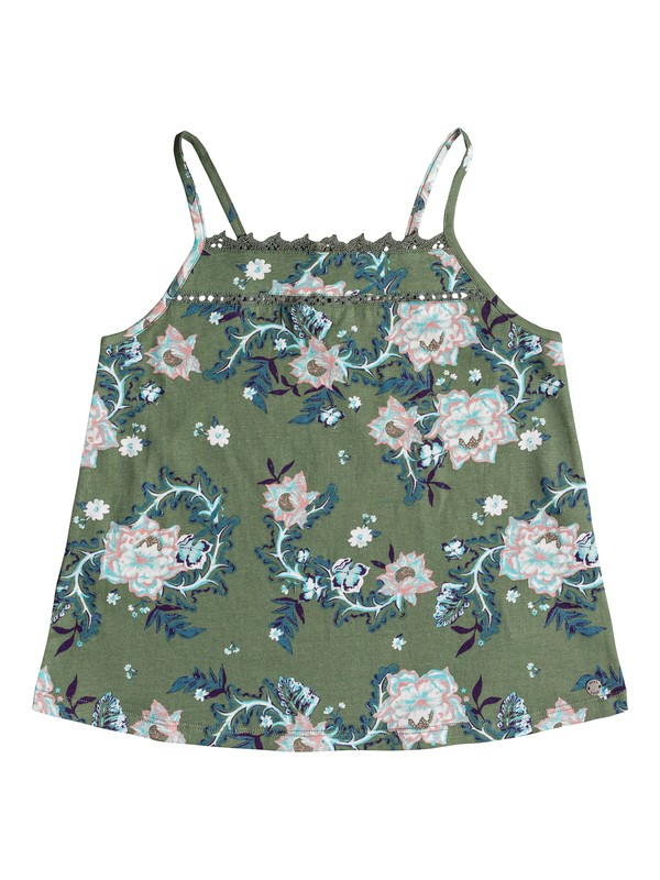 roxy, Girls 7-14 Radiant Light Strappy Top, OLIVE ARIZONA RISING (glw6) 0 Girls 7-14 Radiant Light Strappy Top Green ERGKT03082 Roxy