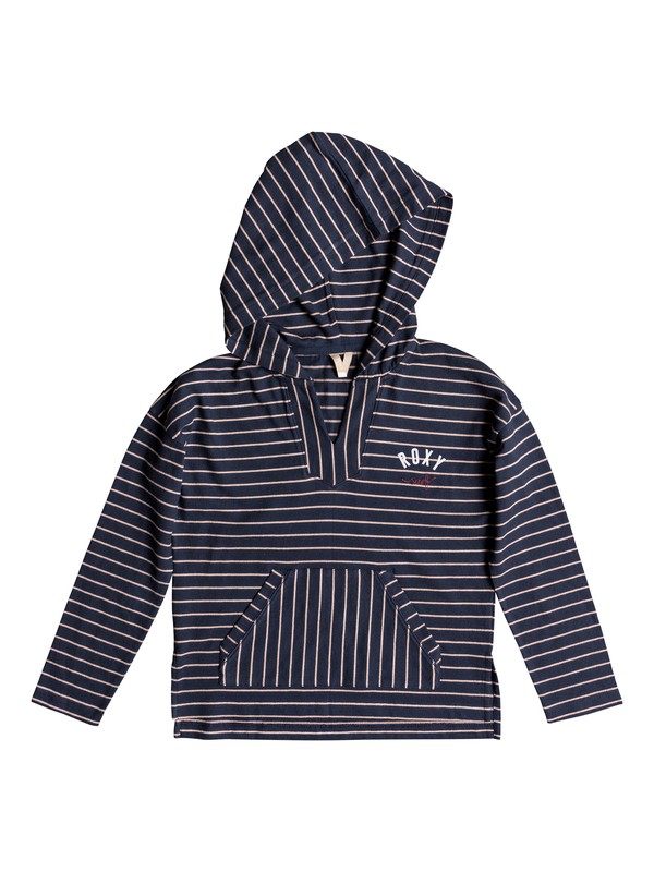 roxy, Girl's 7-14 Never Fear Long Sleeve Hooded Top, TROPICAL PEACH ROMANTIC STRIPE (xnbn) 0 Girl's 7-14 Never Fear Long Sleeve Hooded Top Orange ERGKT03097 Roxy