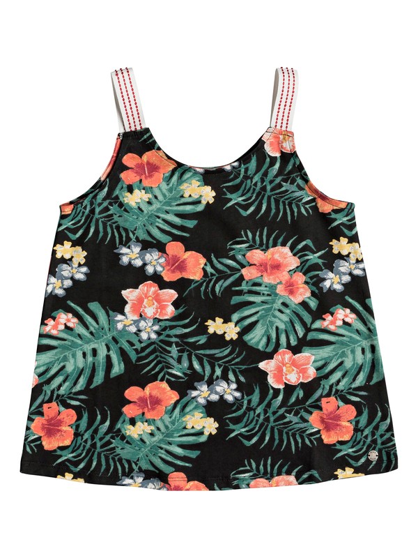 roxy, Girl's 7-14 Spirit Bird Tank Top, ANTHRACITE HIBISCUS TWIST (xkbg) 0 Girl's 7-14 Spirit Bird Tank Top Multicolor ERGKT03108 Roxy