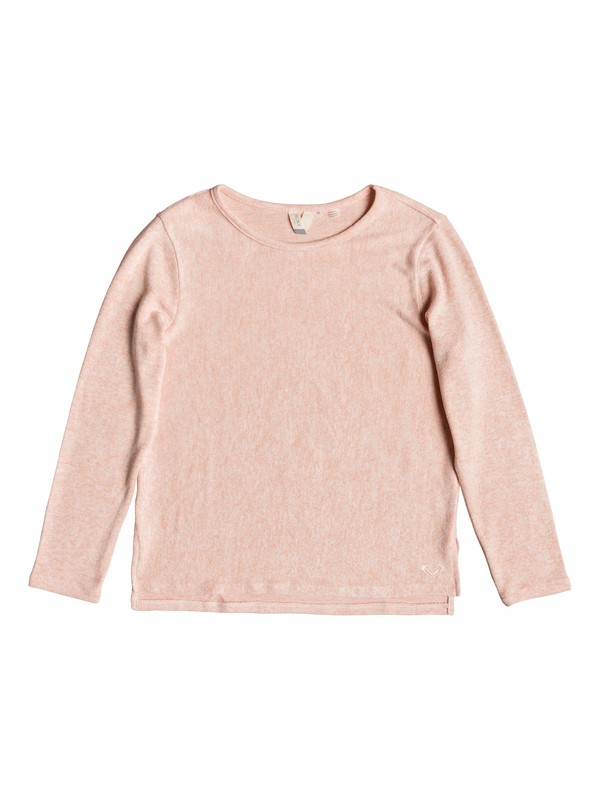 roxy, Girl's 7-14 Cosy Day Long Sleeve Top, SALMON (mfg0) 0 Girl's 7-14 Cosy Day Long Sleeve Top Pink ERGKT03110 Roxy