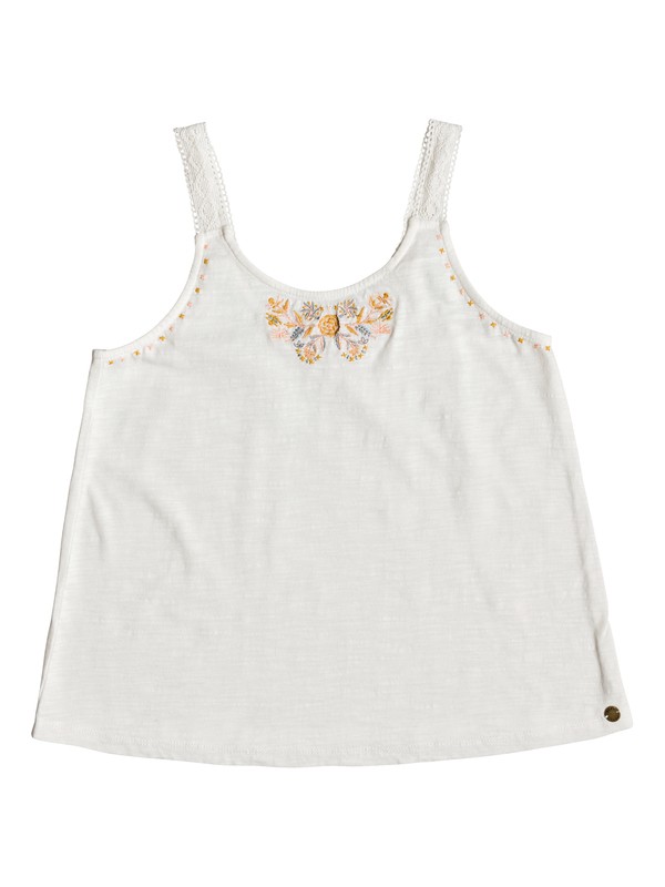 roxy, Girl's 7-14 Direction Of Love B Tank Top, MARSHMALLOW (wbt0) 0 Girl's 7-14 Direction Of Love B Tank Top White ERGKT03113 Roxy