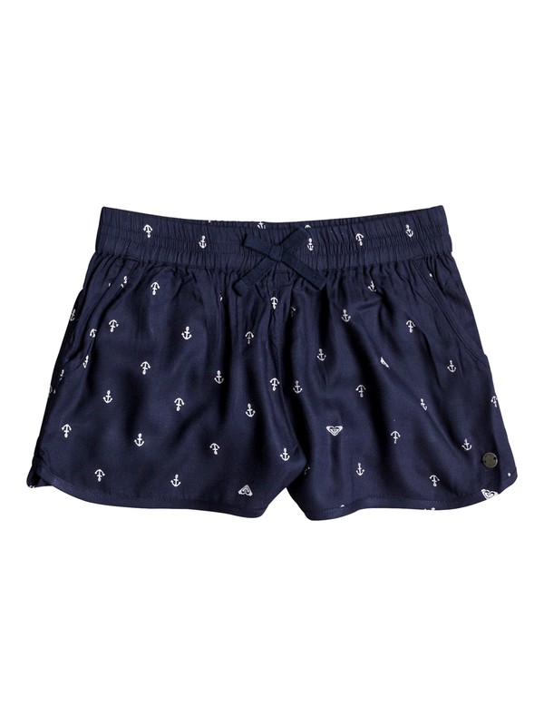 roxy, Girl's 7-14 Lifetime Dreamer Viscose Shorts, DRESS BLUES WATERCOLOR ANCHOR (btk7) 0 Girl's 7-14 Lifetime Dreamer Viscose Shorts ERGNS03023 Roxy