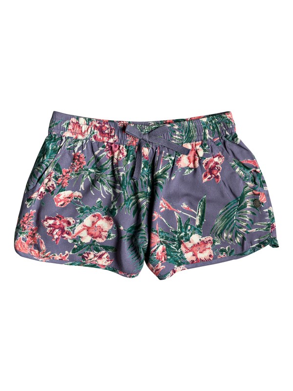 roxy, Shorts de Playa Heart On Fire, CROWN BLUE FLOWER GAMES (bqy6) 0 Shorts de Playa Heart On Fire Azul ERGNS03027 Roxy