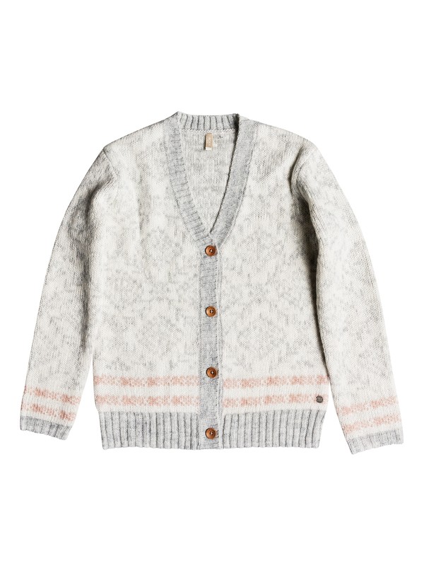 roxy, Girls 7-14 Find A Lover Cardigan, HERITAGE HEATHER (sgrh) 0 Girls 7-14 Find A Lover Cardigan Grey ERGSW03047 Roxy