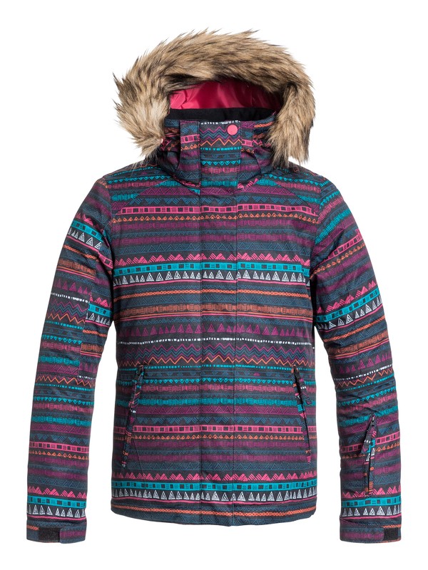 roxy, Girl's 7-14 American Pie Snow Jacket, GEO STRIPE (bmj7) 0 Girl's 7-14 American Pie Snow Jacket ERGTJ03003 Roxy