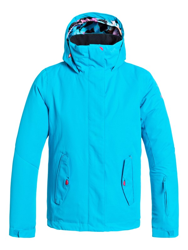 roxy, Girl's 7-14 Jetty Solid Snow Jacket, HAWAIIAN OCEAN (bmj0) 0 Girl's 7-14 Jetty Solid Snow Jacket ERGTJ03006 Roxy