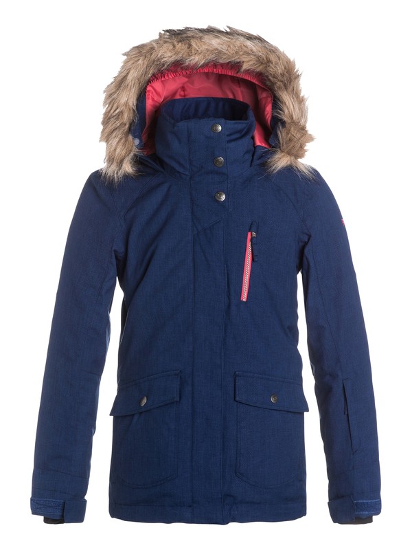 roxy, Girls 7-14 Tribe Snow Jacket, BLUE PRINT (bsq0) 0 Girls 7-14 Tribe Snow Jacket ERGTJ03014 Roxy