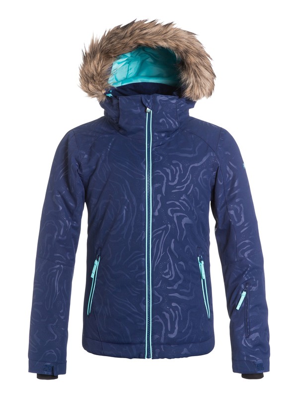 roxy, Girls 7-14 American Pie Solid Snow Jacket, BLUE PRINT (bsq0) 0 Girls 7-14 American Pie Solid Snow Jacket ERGTJ03020 Roxy