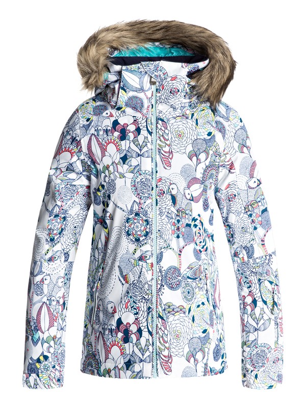 roxy, Jet Ski - Snow Jacke für Mädchen 8-16, BRIGHT WHITE_HACKNEY EMPIRE (wbb6) 0 Jet Ski - Snow Jacke für Mädchen 8-16 Weiss ERGTJ03034 Roxy