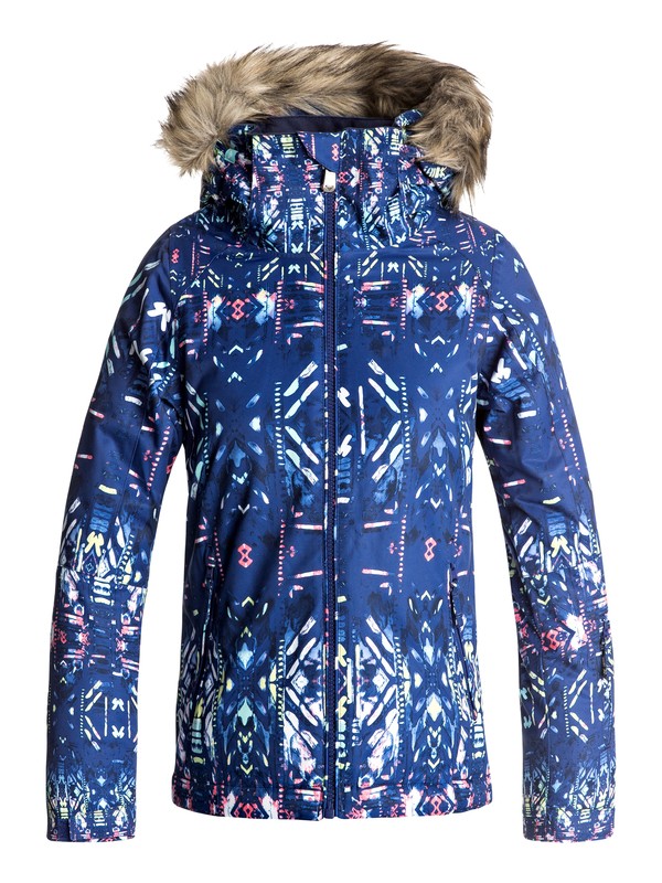 roxy, Girls 7-14 American Pie Snow Jacket, SODALITE BLUE_HAVELI IKAT (byb7) 0 Girls 7-14 American Pie Snow Jacket Blue ERGTJ03037 Roxy