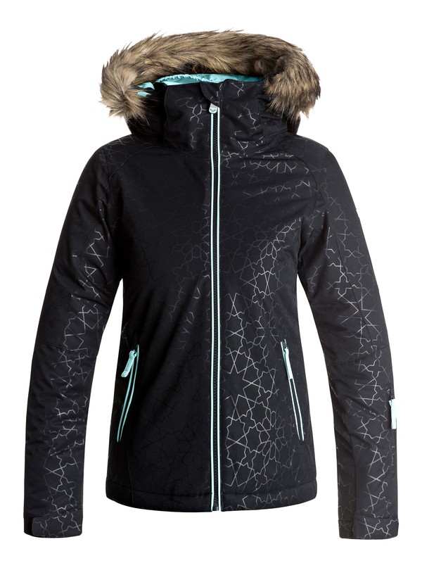 roxy, Jet Ski - Veste de snow, TRUE BLACK_GANA EMBOSS (kvj1) 0 Jet Ski - Veste de snow Noir ERGTJ03039 Roxy