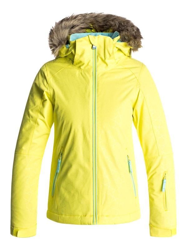 roxy, Jet Ski - Snow Jacke für Mädchen 8-16, LEMON TONIC_GANA EMBOSS (yfk8) 0 Jet Ski - Snow Jacke für Mädchen 8-16 Gelb ERGTJ03039 Roxy